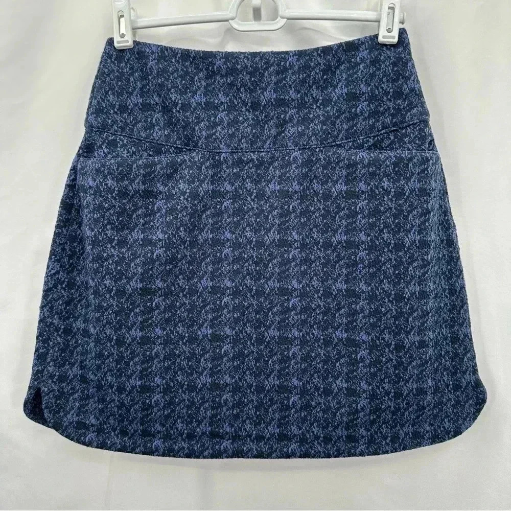 Lady Hagen Skort Women XS Blue Black Textured Print Golf Tennis Athletic Pockets